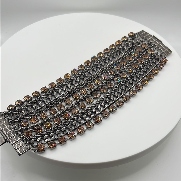 1358. Cara New York Chic Multi-Chain Bracelet with Sparkling Accents - Picture 1 of 5